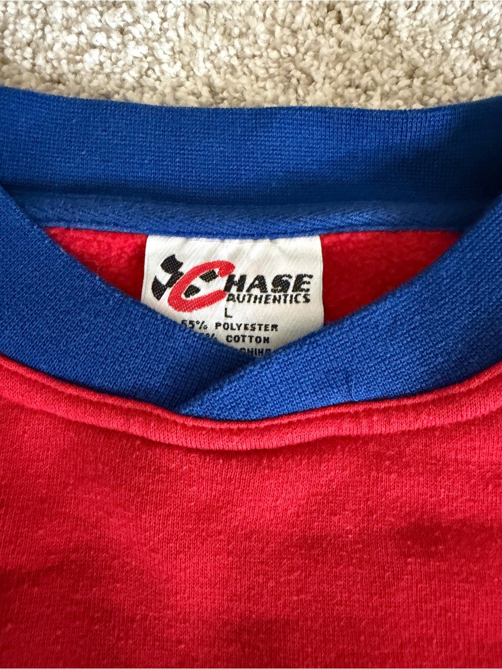 Men's Colorblock Racing Sweatshirt - Red/Yellow/Green/Blue - Picture 4 of 4